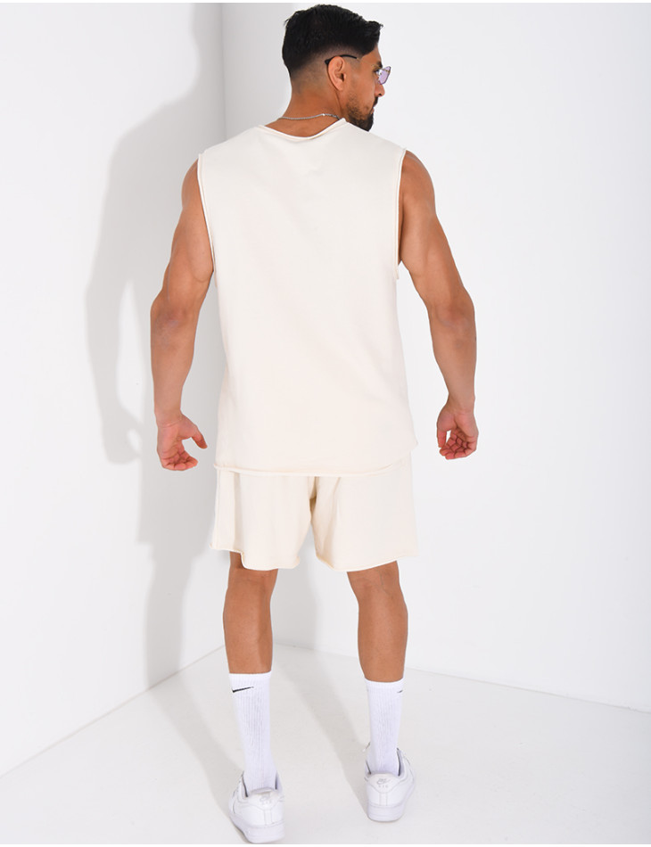 Ensemble short et chemise sans manches