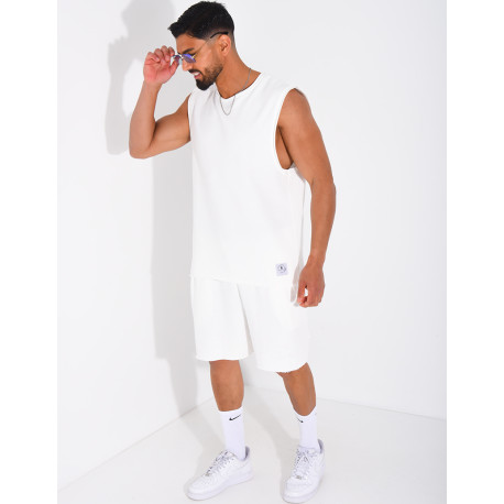 Ensemble short et chemise sans manches