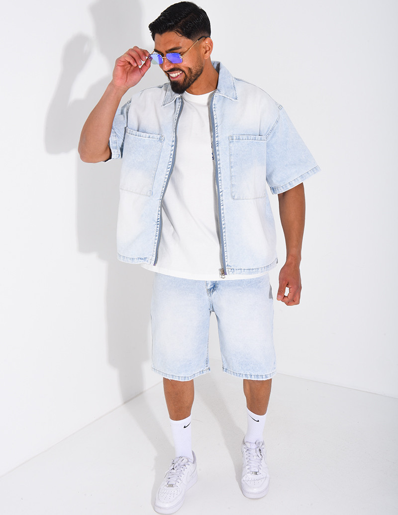 Ensemble en jeans short et...