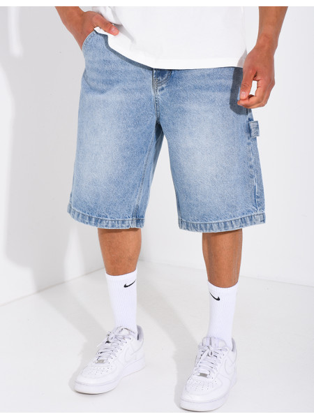 Short en jeans à lanière