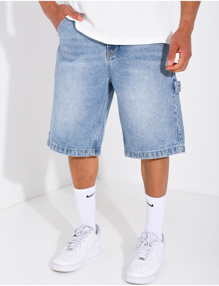 Short en jeans à lanière
