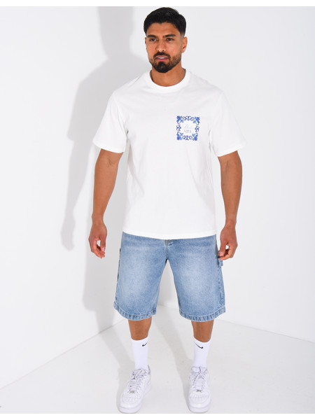 Short en jeans à lanière