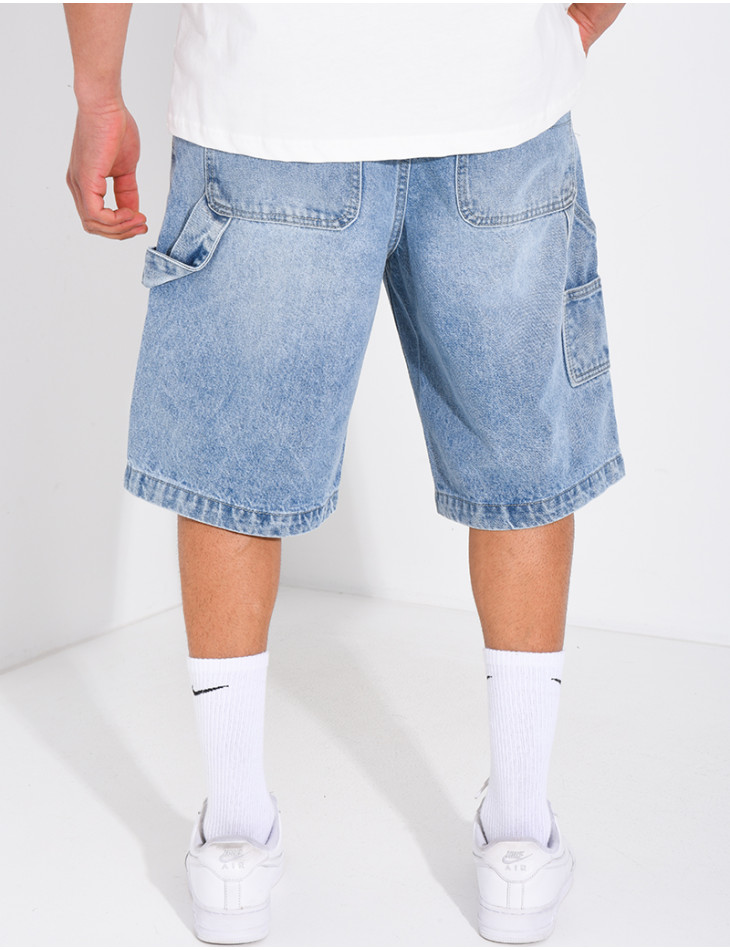 Short en jeans à lanière