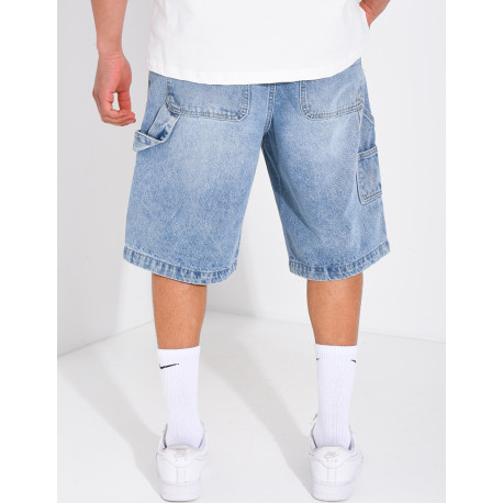 Short en jeans à lanière