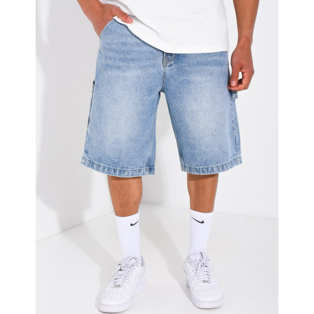 Short en jeans à lanière