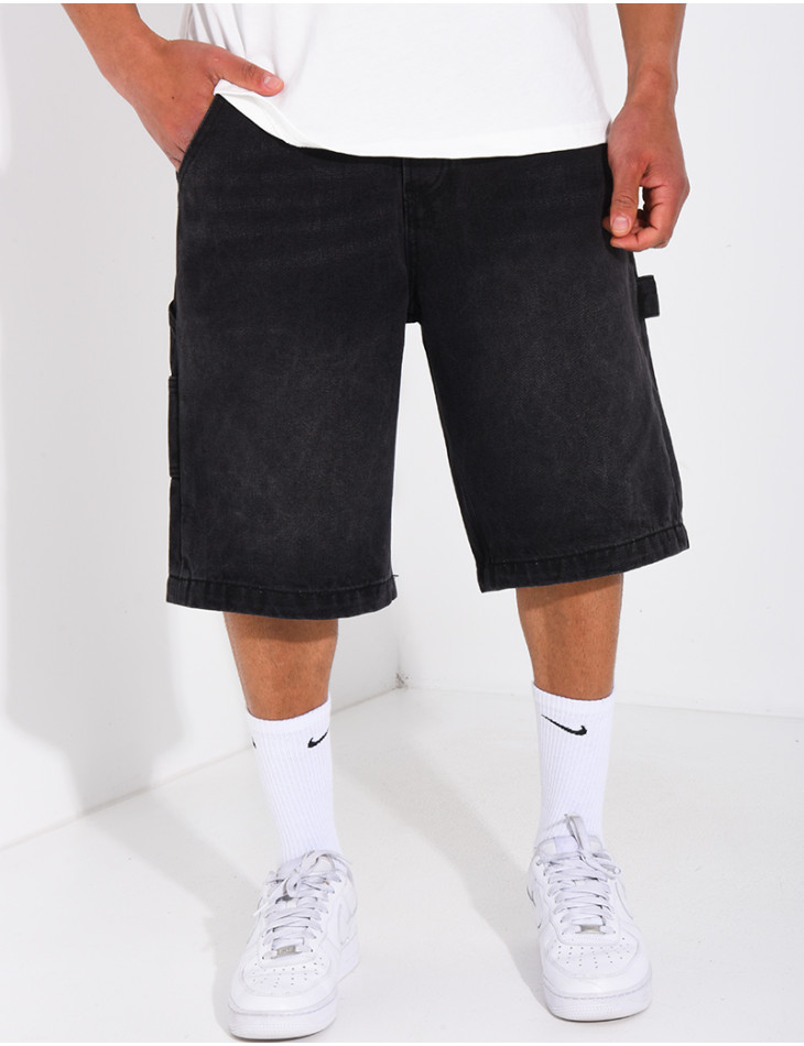 Short en jeans à lanière