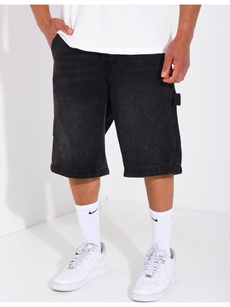 Short en jeans à lanière