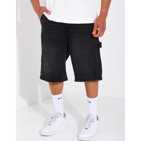 Short en jeans à lanière