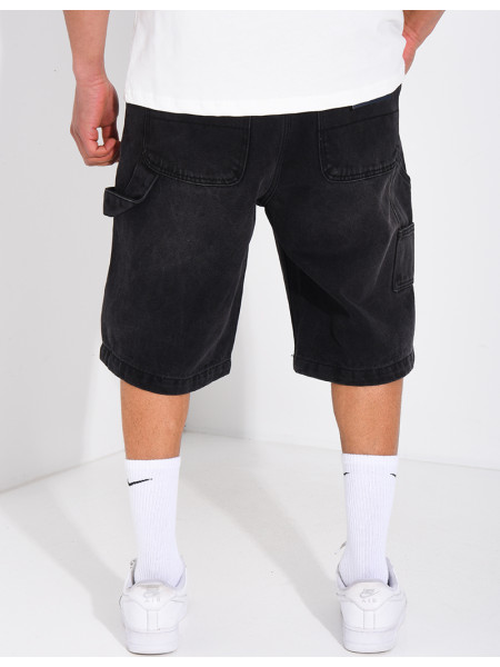 Short en jeans à lanière
