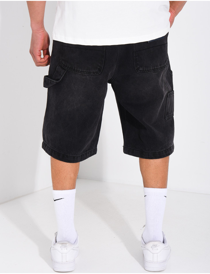 Short en jeans à lanière