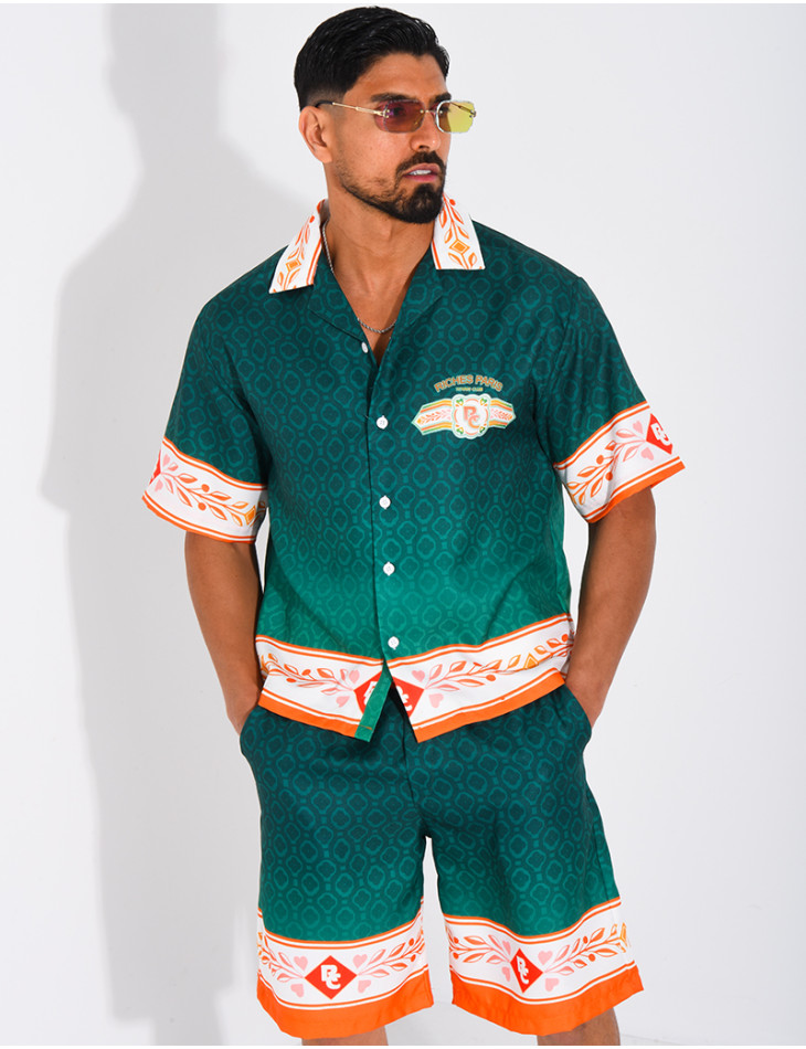 Ensemble short et chemise "Riches Paris"