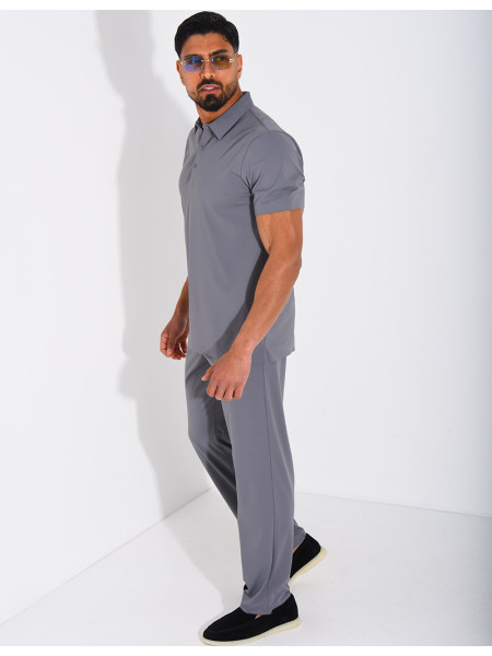 Ensemble fin pantalon et polo manches courtes