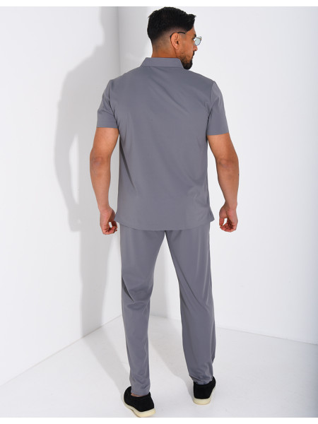 Ensemble fin pantalon et polo manches courtes