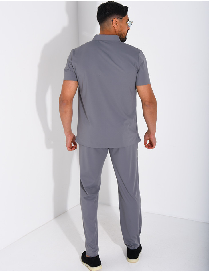 Ensemble fin pantalon et polo manches courtes