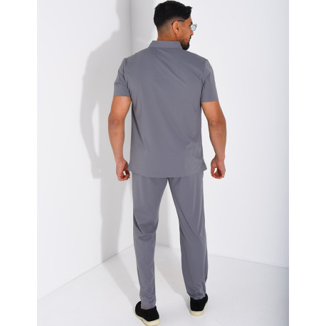 Ensemble fin pantalon et polo manches courtes