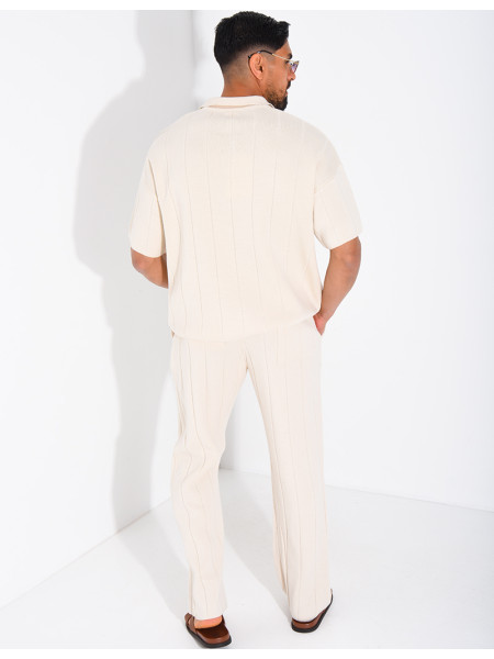 Ensemble pantalon et polo zippé