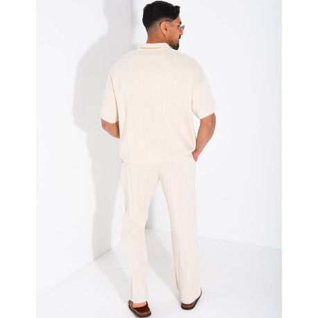 Ensemble pantalon et polo zippé