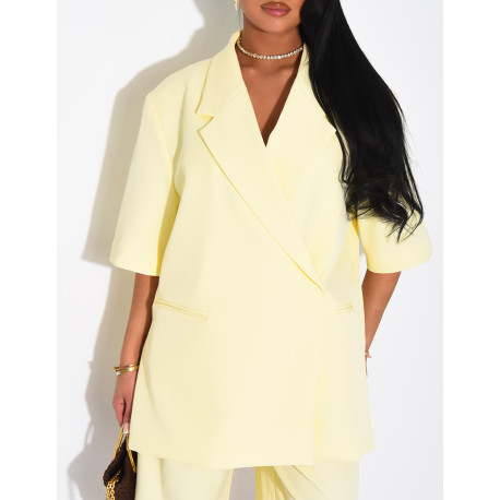 Premium short-sleeved blazer and Bermuda shorts set