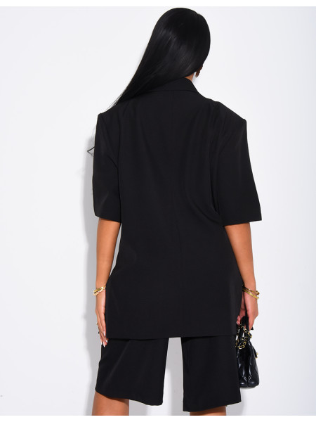 Ensemble bermuda de tailleur et blazer premium à manches courtes