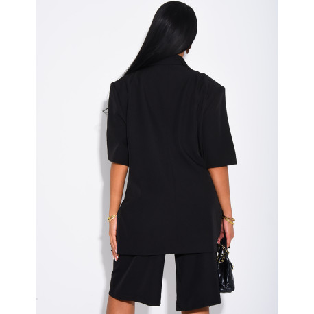 Ensemble bermuda de tailleur et blazer premium à manches courtes