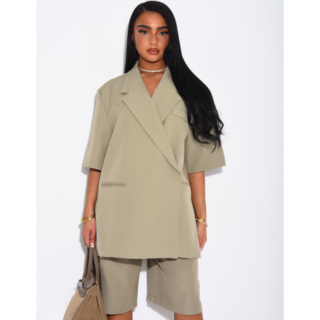 Set aus Bermudashorts und Premium-Blazer mit kurzen Ärmeln