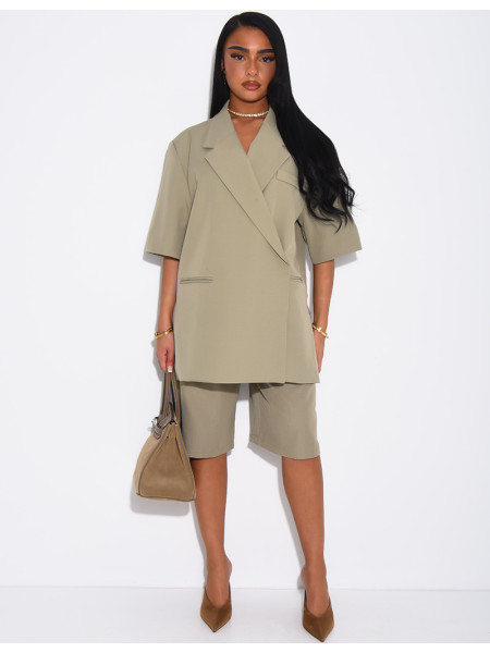 Set aus Bermudashorts und Premium-Blazer mit kurzen Ärmeln