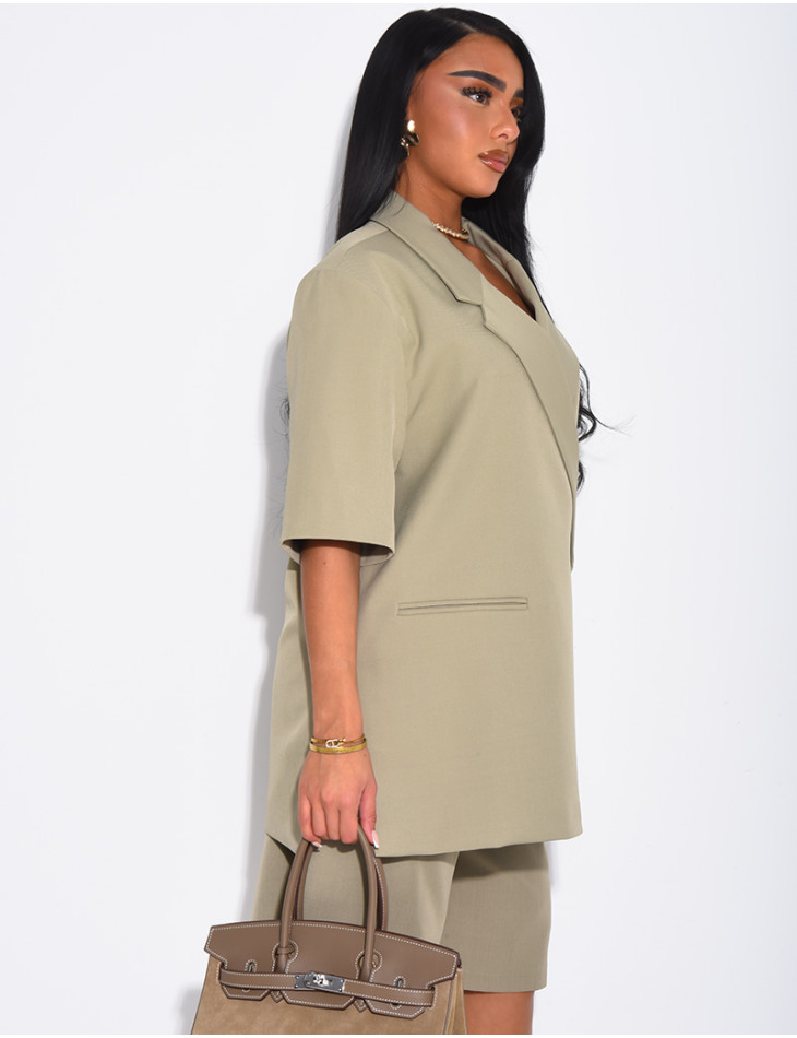 Set aus Bermudashorts und Premium-Blazer mit kurzen Ärmeln