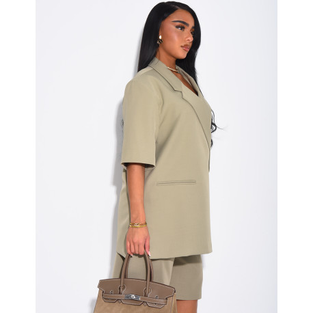 Set aus Bermudashorts und Premium-Blazer mit kurzen Ärmeln