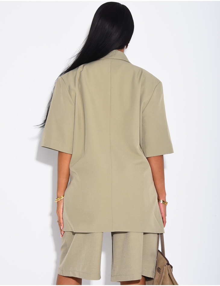 Set aus Bermudashorts und Premium-Blazer mit kurzen Ärmeln