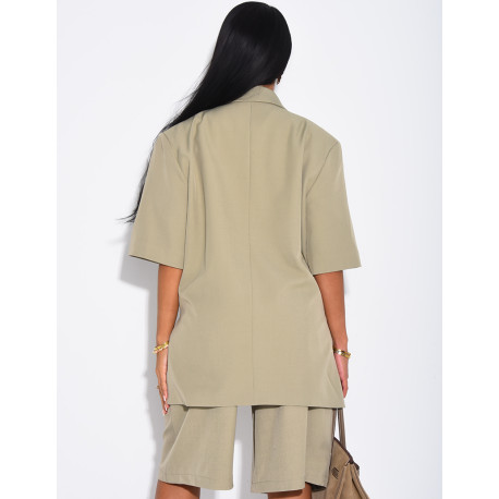 Set aus Bermudashorts und Premium-Blazer mit kurzen Ärmeln