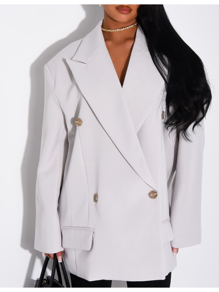 Veste de blazer à épaules structurées oversize