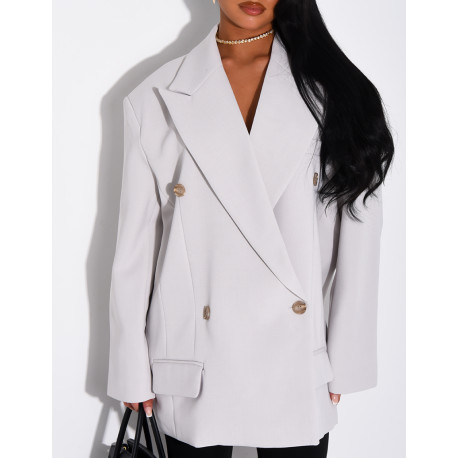 Veste de blazer à épaules structurées oversize
