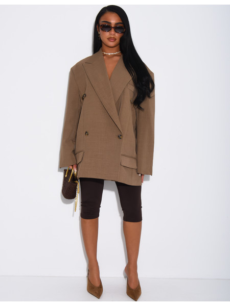 Veste de blazer à épaules structurées oversize