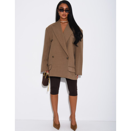 Veste de blazer à épaules structurées oversize