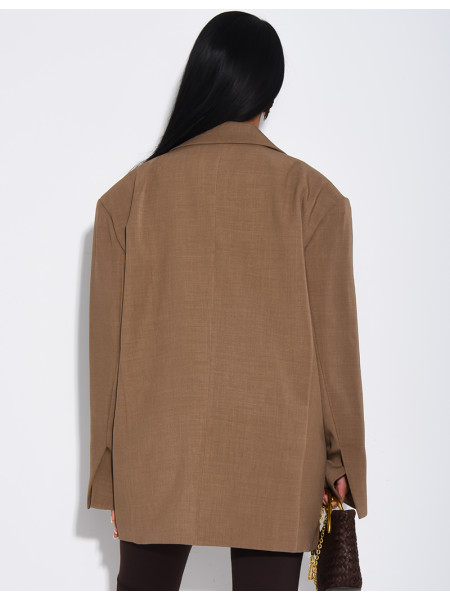 Veste de blazer à épaules structurées oversize