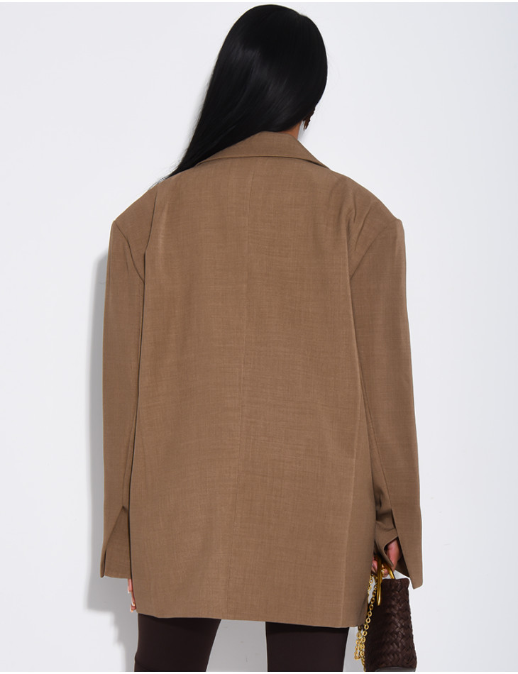 Veste de blazer à épaules structurées oversize