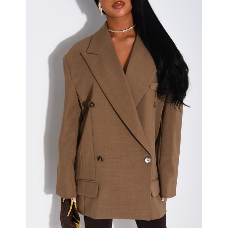 Veste de blazer à épaules structurées oversize