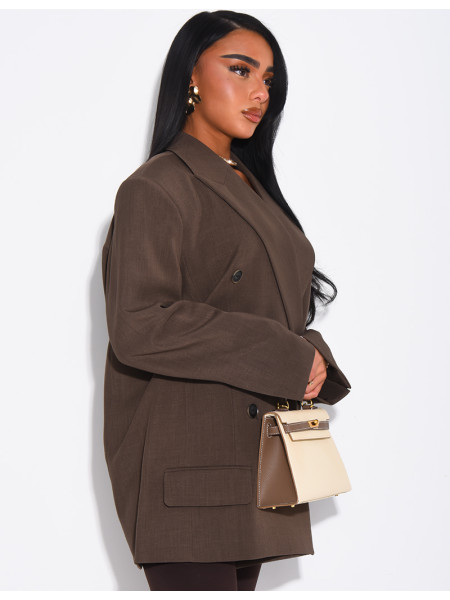 Oversized blazer with structured shoulders