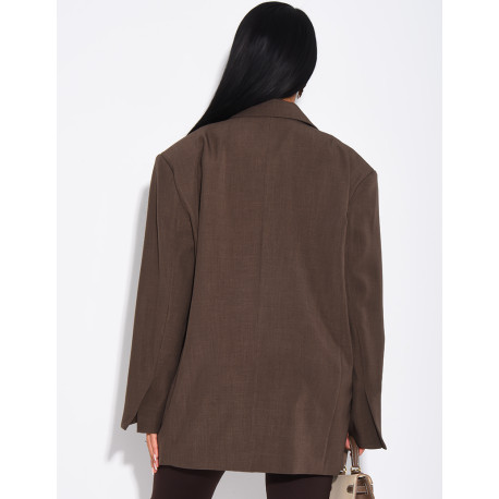 Oversized blazer with structured shoulders