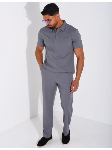 Ensemble fin pantalon et polo manches courtes