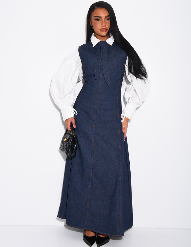 Robe longue sans manche...