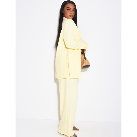 Premium oversized blazer with slits and straight-leg tailored trousers