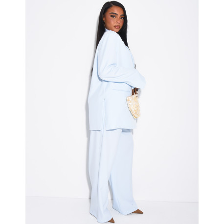 Premium oversized blazer with slits and straight-leg tailored trousers