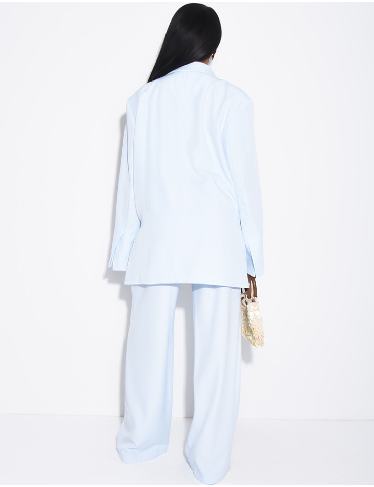 Premium oversized blazer with slits and straight-leg tailored trousers