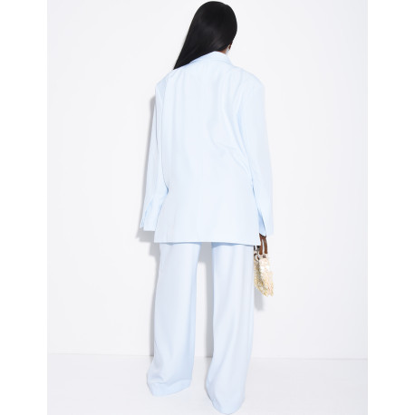 Premium oversized blazer with slits and straight-leg tailored trousers