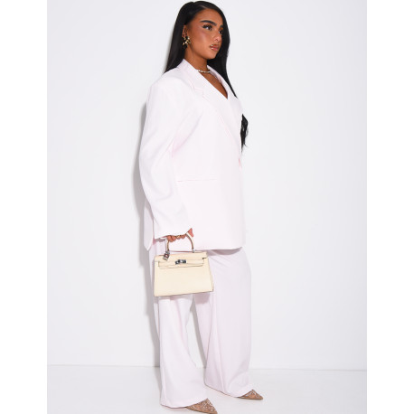 Premium oversized blazer with slits and straight-leg tailored trousers