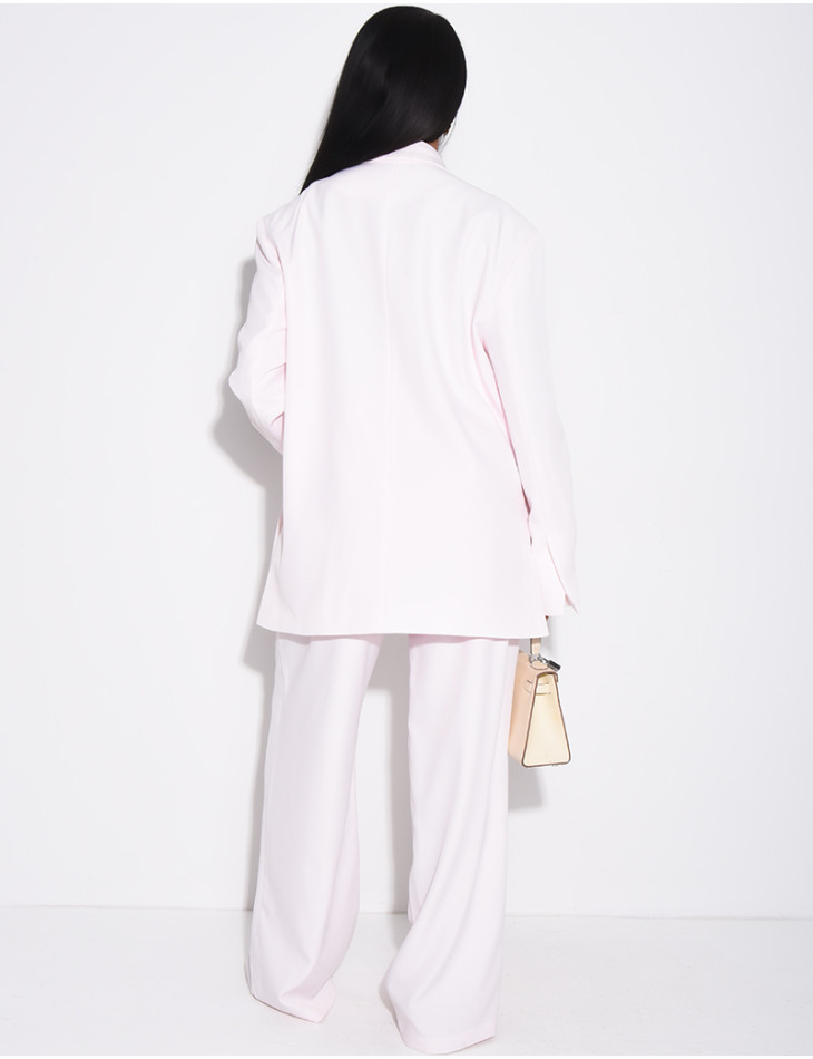 Premium oversized blazer with slits and straight-leg tailored trousers