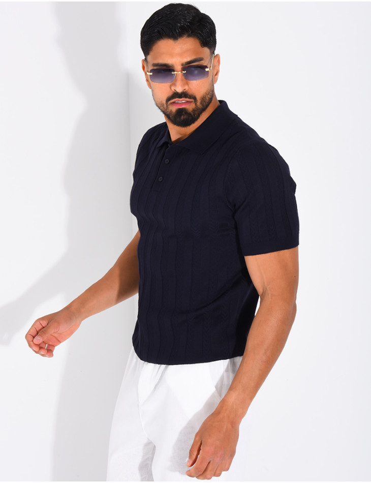 Short-sleeved polo shirt