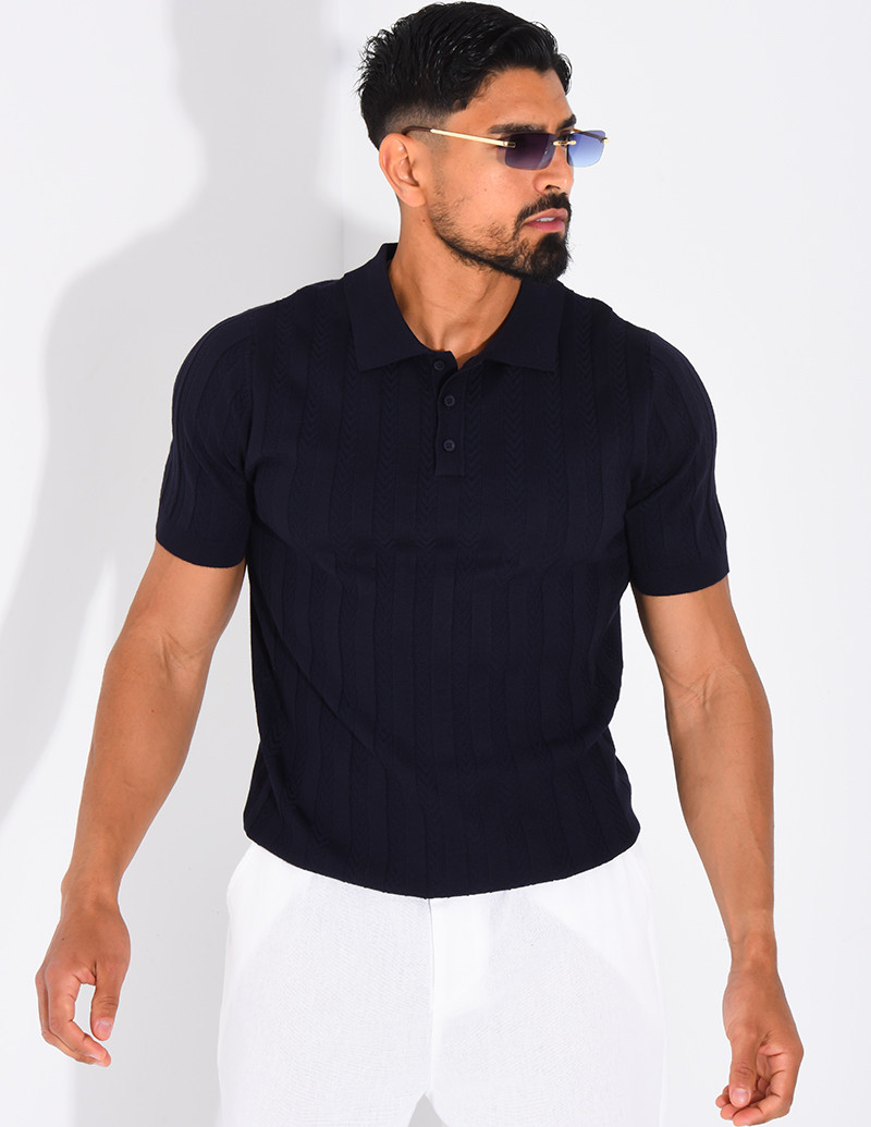 Short-sleeved polo shirt