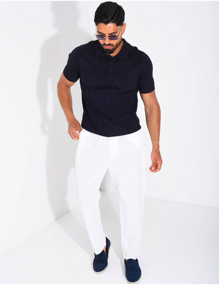 Short-sleeved polo shirt